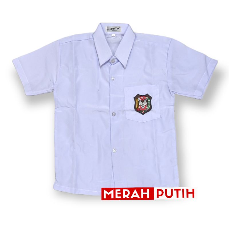 Seragam Sekolah Baju Putih SD Panjang Pendek Bahan Sanwos