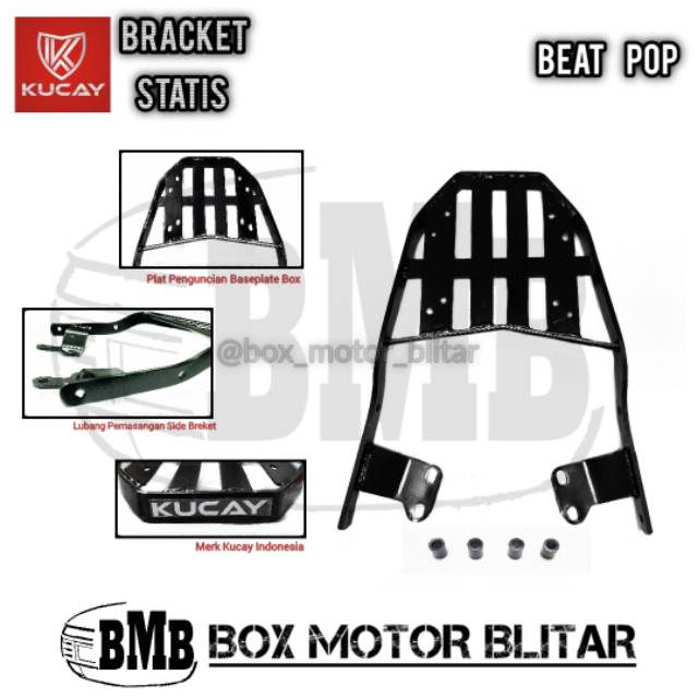 Breket / Bracket / Behel / Dudukan Box Motor Kucay Statis Honda Beat Pop
