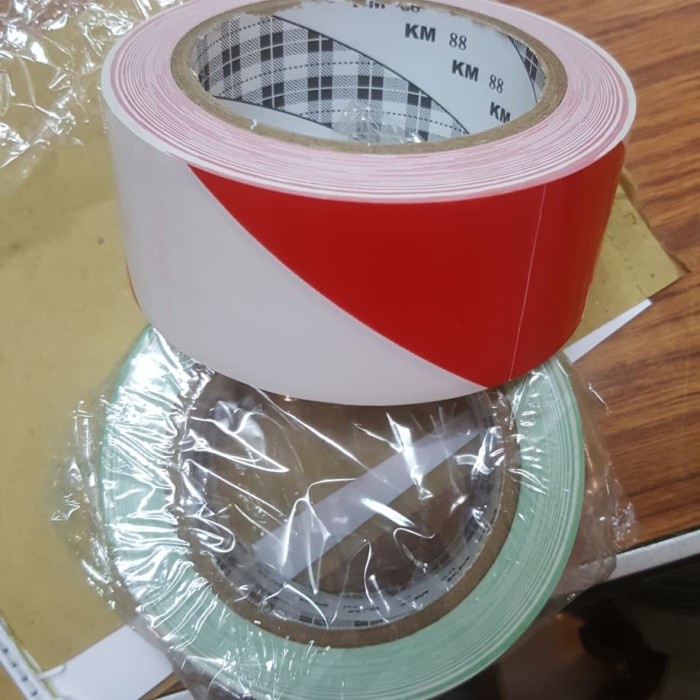 

Wow Lakban Lantai Km Merah-Putih Km Floor Marking Tape Km 48Mm X 33M Hot Sale