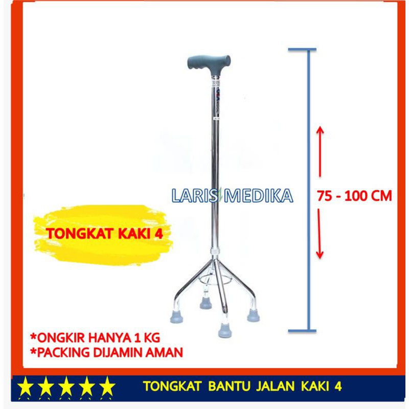 Tongkat Kaki 4 Dan tongkat kaki 3 alat bantu Jalan Tongkat Kaki 4 Alat Bantu Jalan