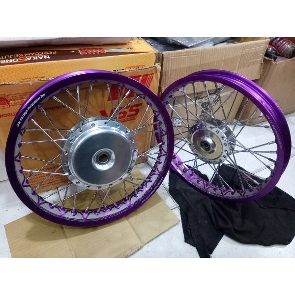 MANTAPPP Paketan Velg Jari-Jari Ring 14 DFT JinFei Ukuran 140-160x14 Tromol Depan Belakang VND
