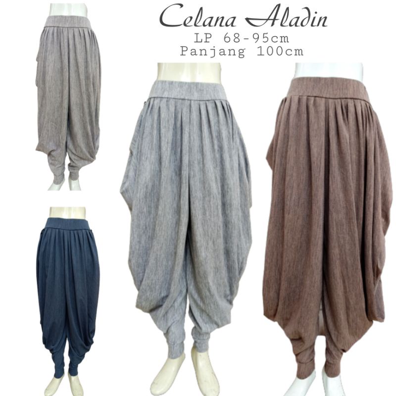 Celana Aladin Misua Garis Abstrak Premium Import