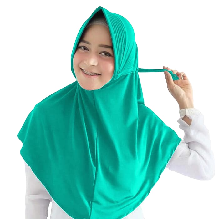 Jilbab Serut Jokowi / Hijab Instan Serut Jersey ukuran 70x75cm Ori termurah-Tosca