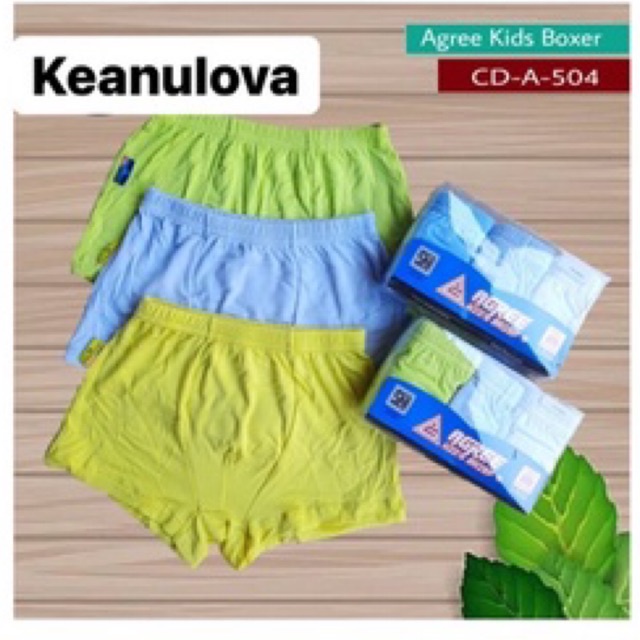 AGREE | Boxer anak cowok Bahan Katun Bambu Super soft A504