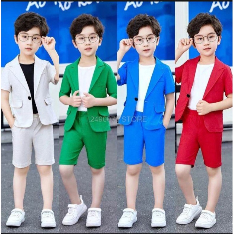 Setelan blazer anak laki - laki