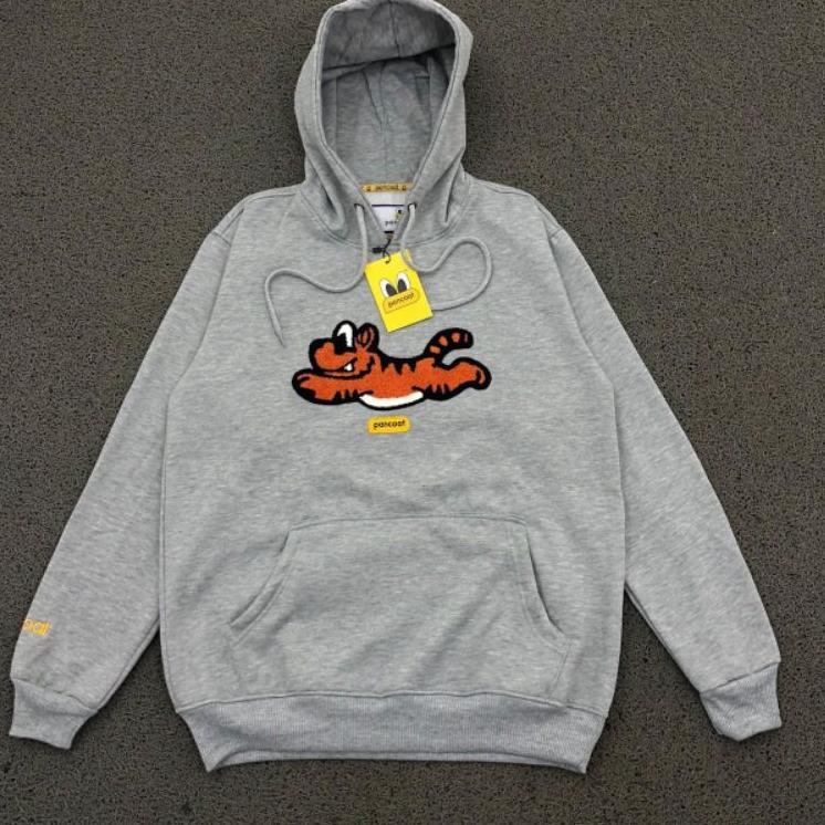 Harga TERMURAAH.. HOODIE PANCOAT GREY MACAN BORDIR FULL TAG LABEL HIGH QUALITY CASUAL HYPE FASHION P