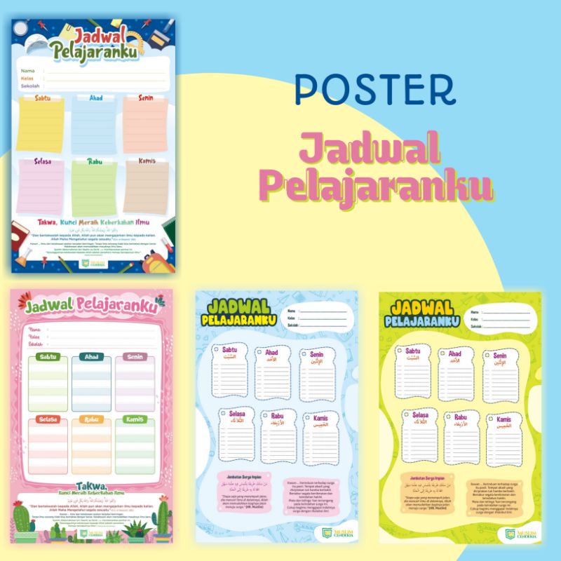

Poster Jadwal Pelajaran - Muslim Cendekia