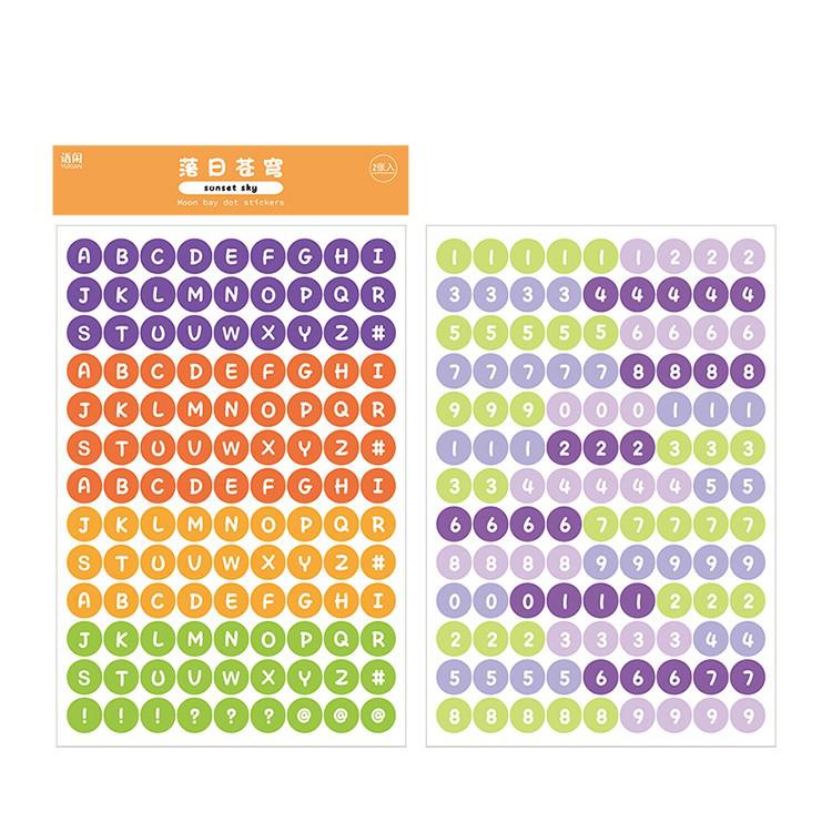 Journamm 234pcs Number and Letter Stickers DIY Adhesive Sticker Decoration Stationery Project Making Decoration Sealing Stickers-B