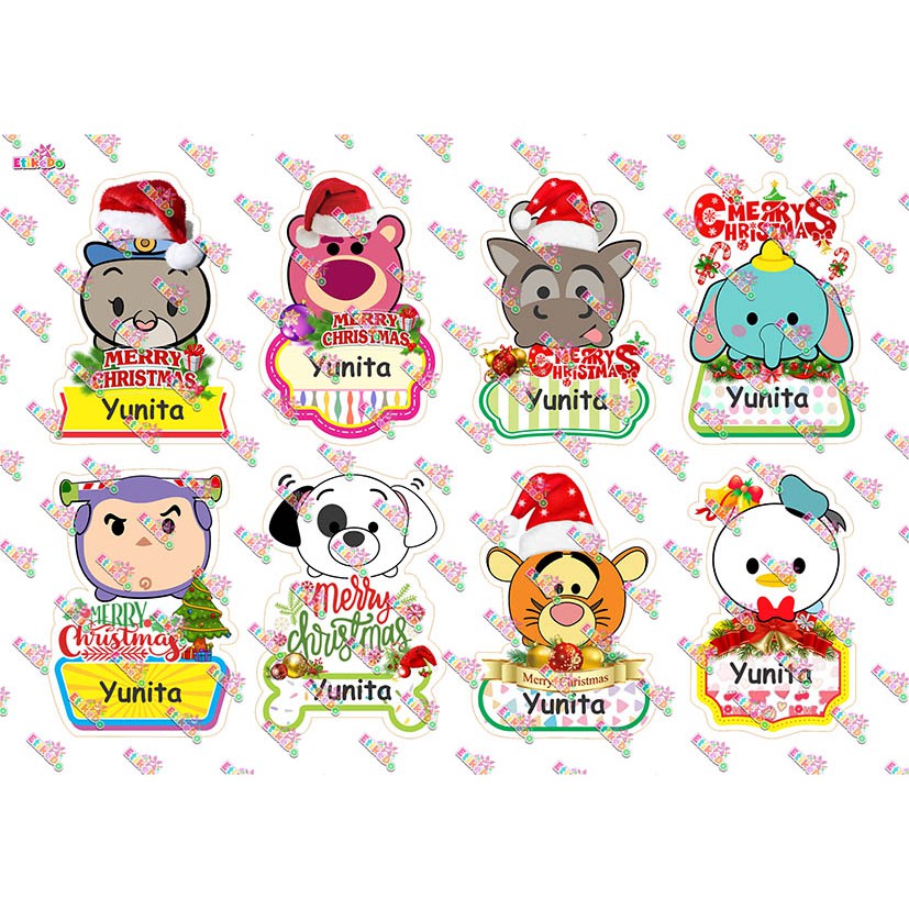 

LABEL NAMA TSUM TSUM 32 STIKER - ANTI AIR/ROBEK/LUNTUR -1 Nama TS10XL1