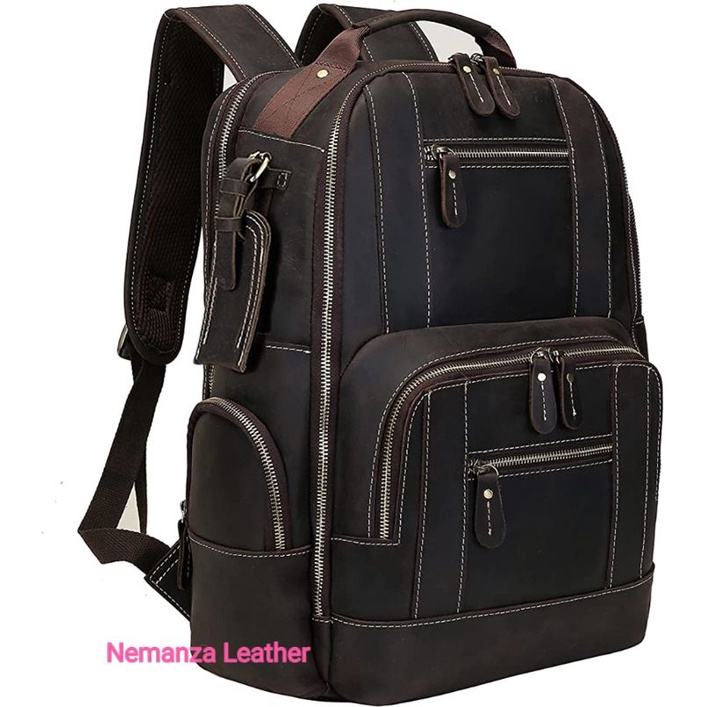 Tas ransel pria kulit asli Garut. NL 181