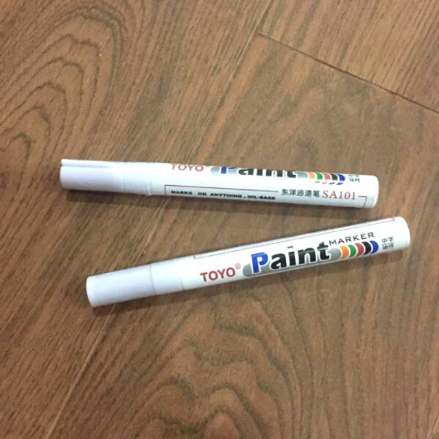 

TOYO Paint Spidol khusus Ban Motor Mobil Kayu Plastik Kaca Original _ Warna PUTIH - KUNING dll [ Kualitas Terbaik]