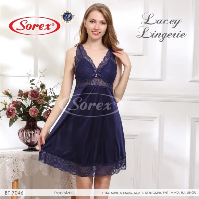 Baju Tidur Wanita Satin Halus Premium Lingerie Sorex Exclusive BT 7001 Bt 7002  Bt 7004 bt 7045 bt 7046