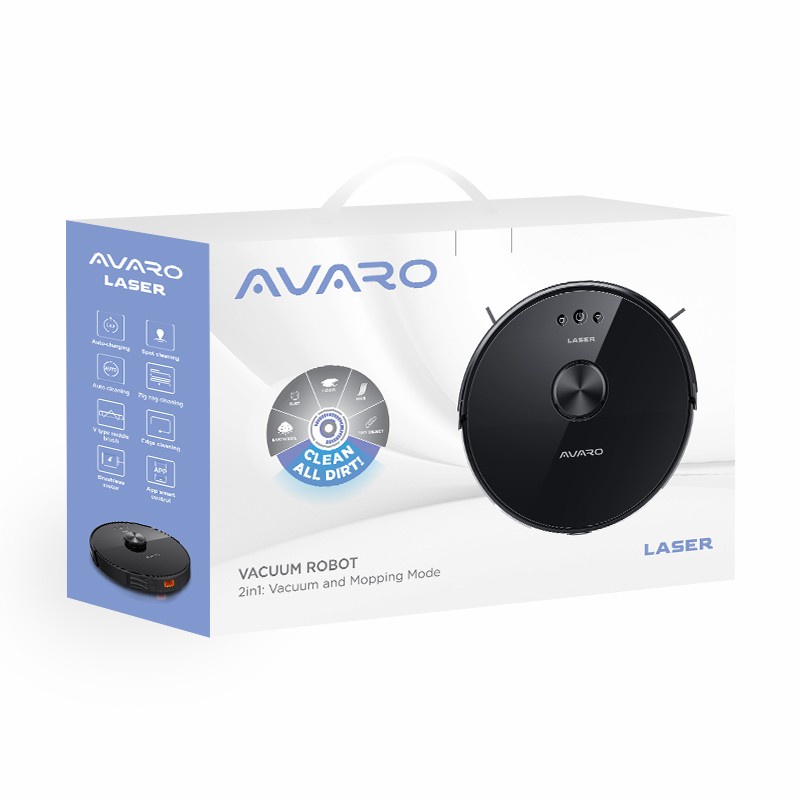 AVARO LS3000 Robot Vacuum Clener - Avaro Laser Robotic Vacuum and Mop