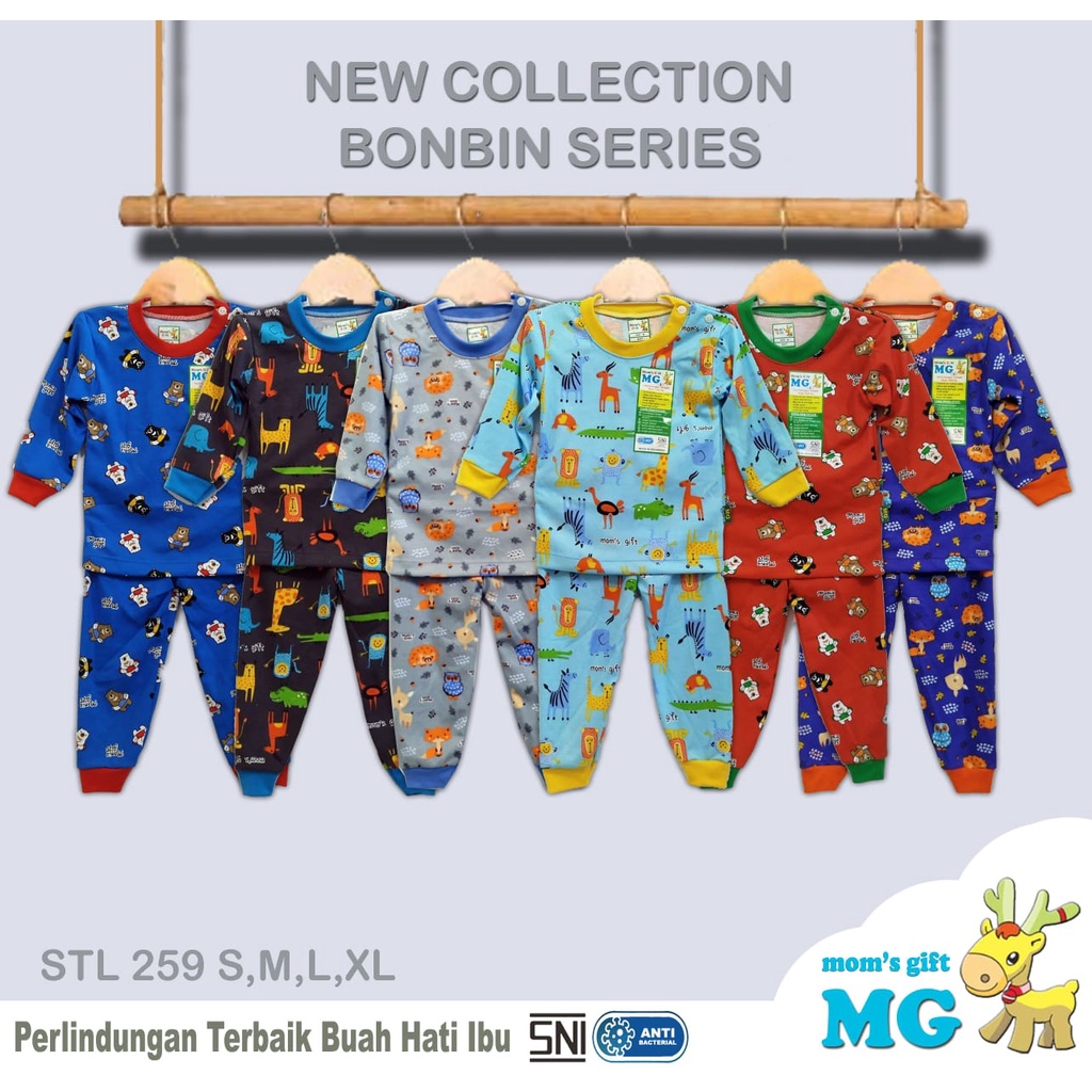 3 PCS | (SNI) VELVET LIBBY MIRROR SETELAN BAJU BAYI PANJANG KATUN BY MOM'S GIFT ART 259