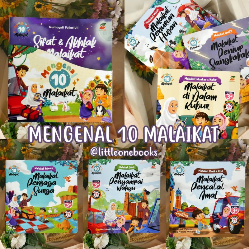 Mengenal 10 Malaikat (1 set isi 10 buku) / buku Islami anak belajar nama malaikat