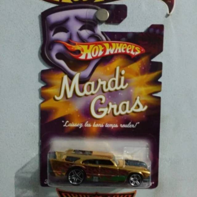 Hot Wheels Jack Hammer Gold Mardi Grass 2007 Rare Spesial Card