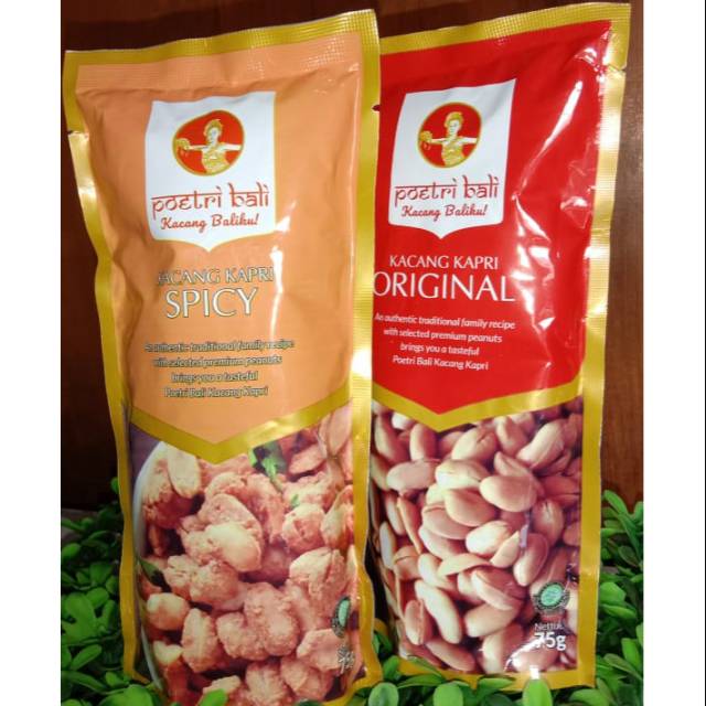 

Kacang poetri bali spicy dan original kemasan 75gr
