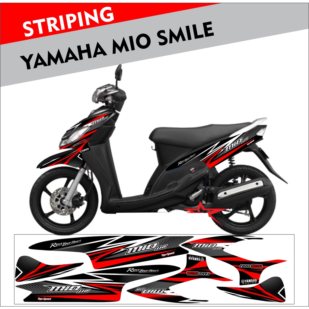 STRIPING YAMAHA MIO SMILE VARIASI RACING  SANGAT COCOK BUAT MOTOR KESAYANGAN ANDA / STRIPING VARIASI