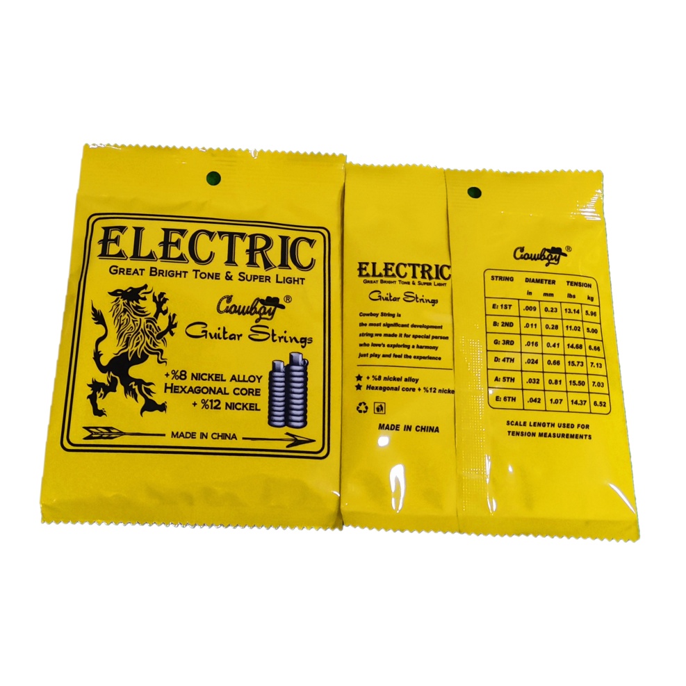 Senar Cowboy elektrik 009-042 gitar strings original senar guitar electric bonus pick