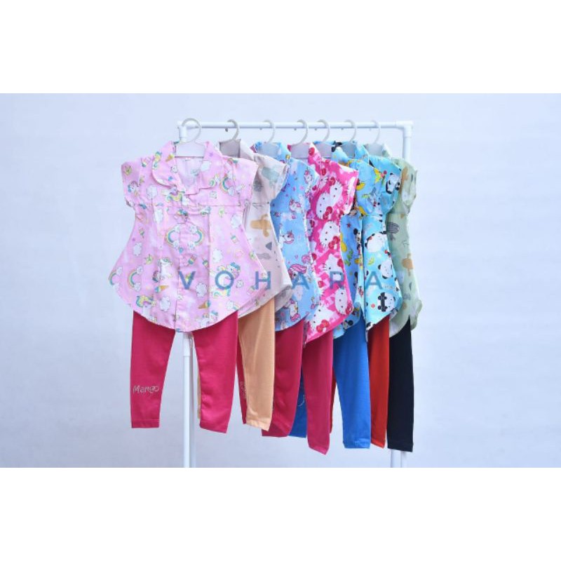 Setelan tunik catra anak (BAJU + CELANA ) stelan baju tunic dan legging