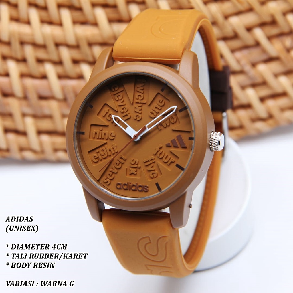 (BISA COD) JAM TANGAN UNISEX FASHION TALI RUBBER BODY RESIN POLOS