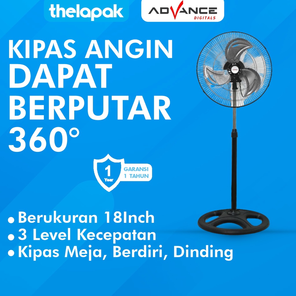 Kipas Angin Besi Advance TDS-18 Plus Tornado Fan 18 Inch Multifungsi 3in1 Original Garansi