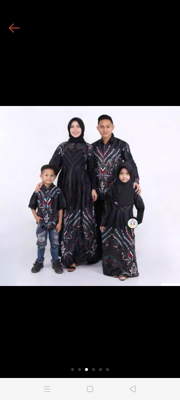Batik Couple Keluarga Gamis Anak Prasasti Hem Anak