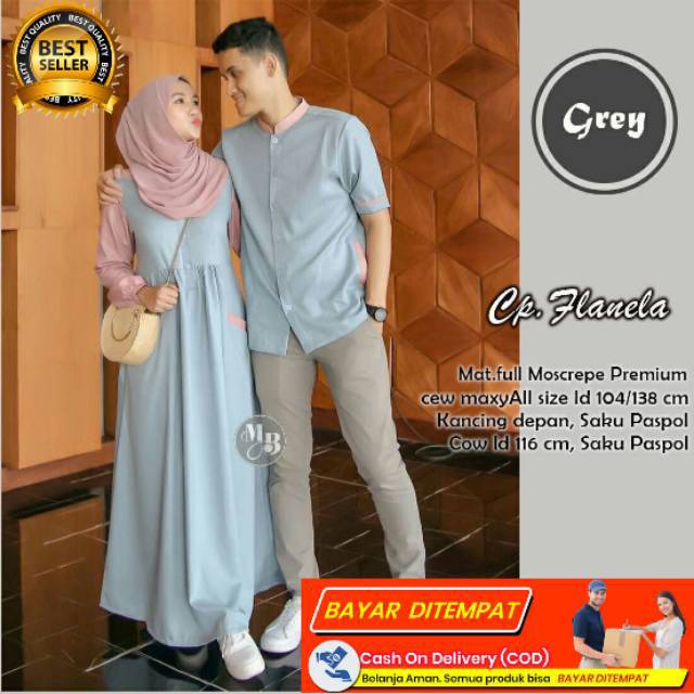 Baju Gamis Couple Fashion Muslim Dress Kondangan Pakaian Wanita Gaun Pesta Tunangan Murah Shofiya 03 Shopee Indonesia