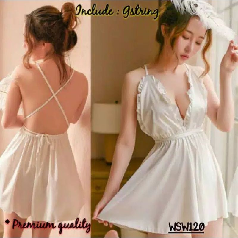 AC. WSW120 Lingerie seksi premium silk satin