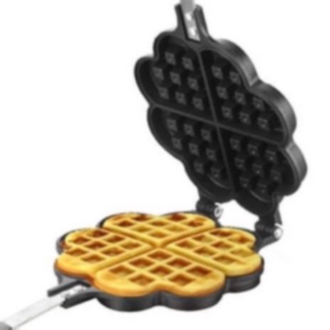 Cetakan Waffle Hati / Heart Mini Waffle Maker Pan