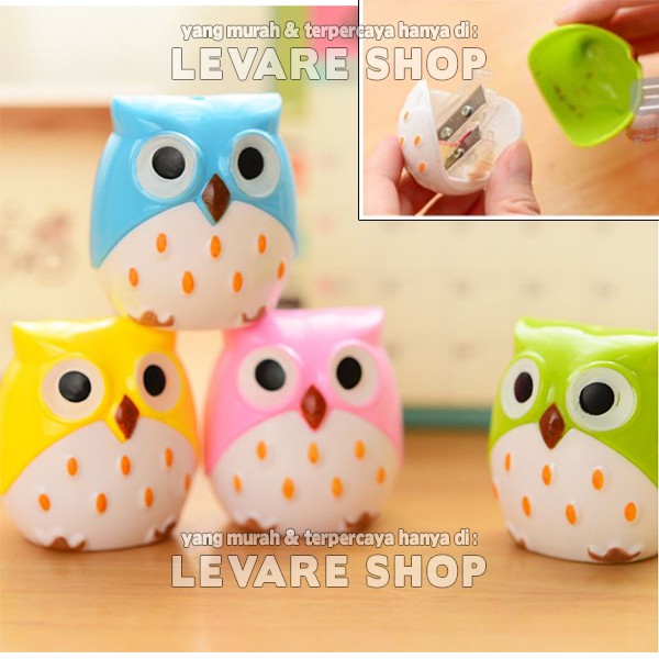 Serutan Rautan Double Karakter Animal Burung Hantu Owl Lucu