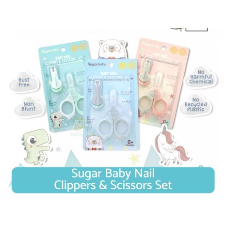 Sugar Baby 4in1 5in1 2 in 1 Baby Nail &amp; Hair Kits Manicure Set - Perlengkapan Perawatan Kuku dan Rambut Bayi + Gunting