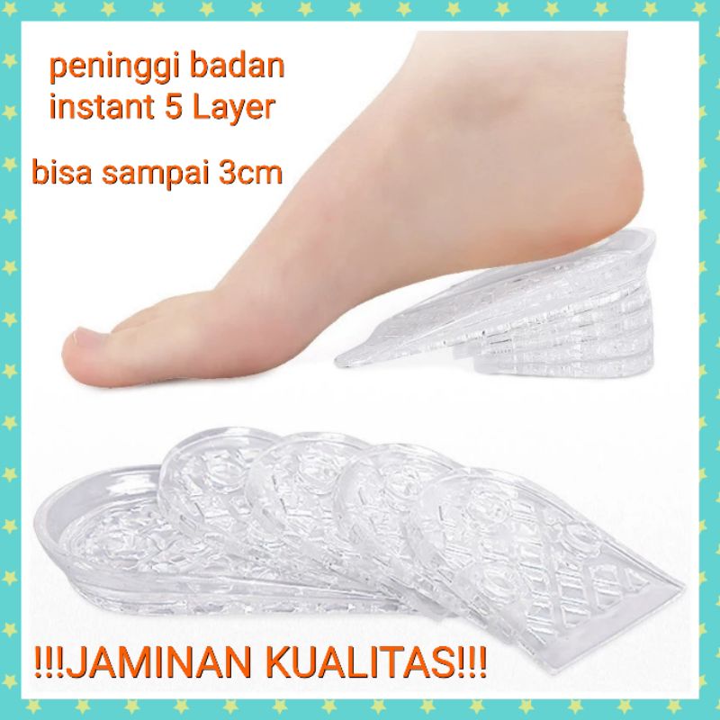 GEL SILICON PENINGGI BADAN INVISIBLE INSOLE SEPATU UNTUK TUMIT ANTI TUMIT PEGAL ALAS KAKI GEL SILICON