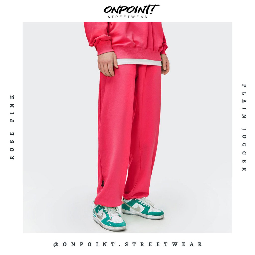 ‼️SALE‼️ Plain set - sweater jogger pria wanita gaya korea kualitas premium streetwear onpoint