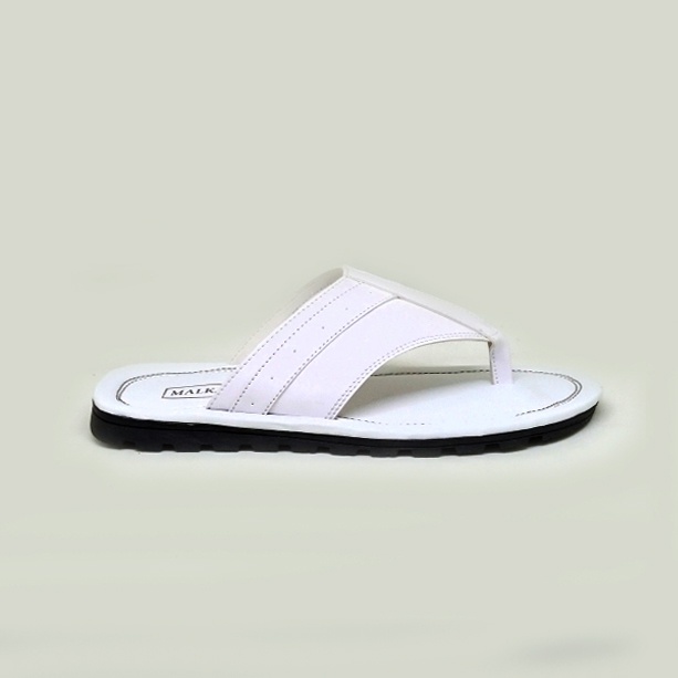 Sandal Pria Jepit Putih Kulit / flip flop Full White - ORIGINAL ZGB-DZ06 sendal cowo casual santai gaya murah