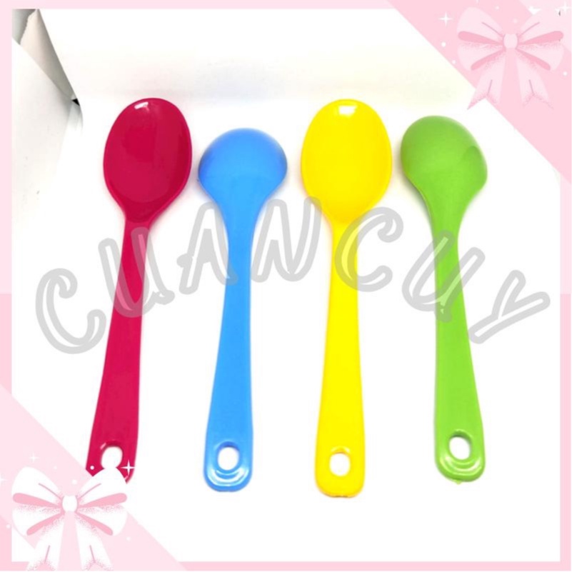 Cuancuy - Sendok Makan Warna - Warni / Sendok Makan Plastik / Sendok Makan Termurah COD