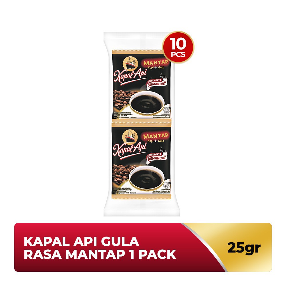 

Kapal Api Gula Rasa Mantap Pack 10 (Isi 10 Sachet x 25 Gram)