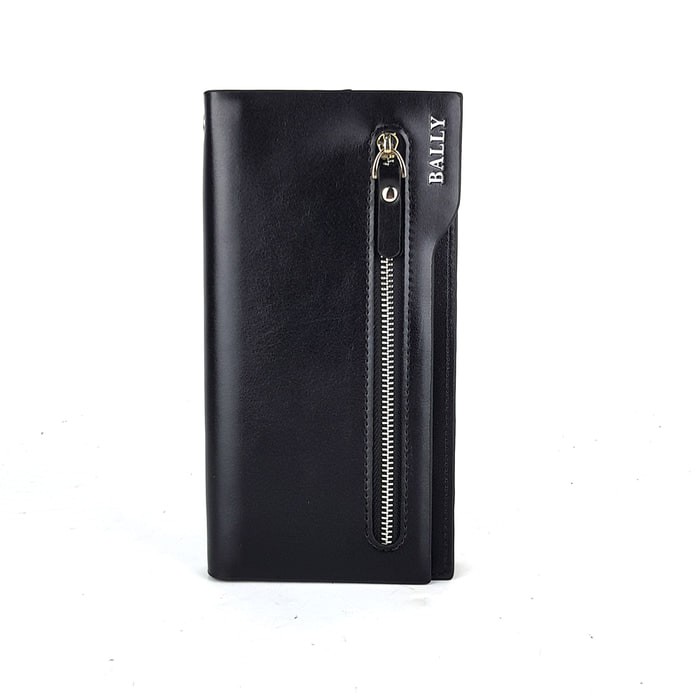 Dompet panjang pria kulit asli murah - BALLY OST BLACK