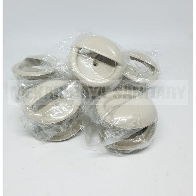 Tarikan pintu Bulat Plastik PUTIH / Gagang pintu Kamar mandi Toilet