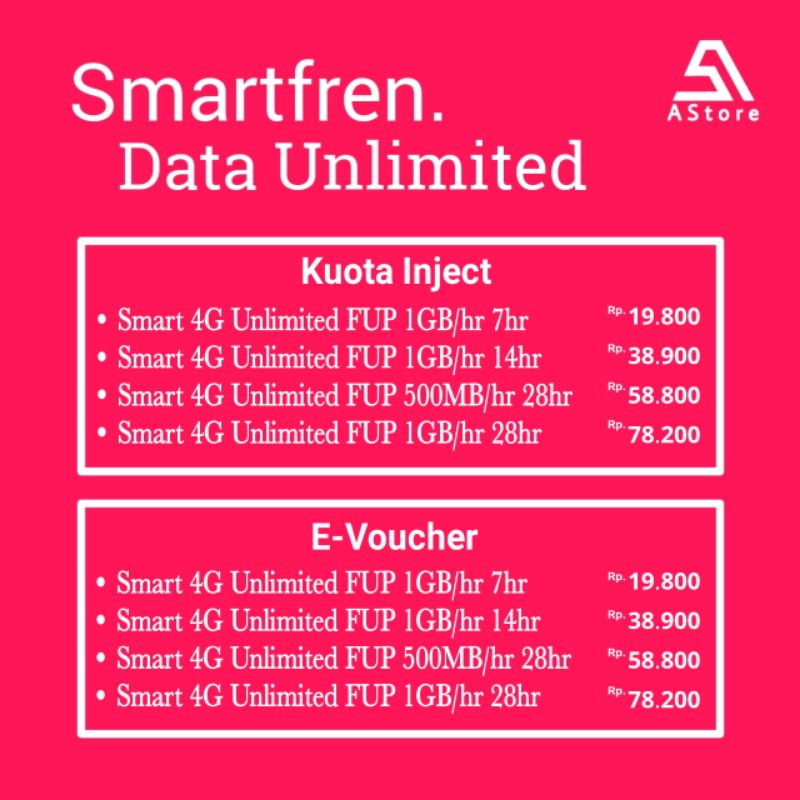 PAKET DATA SMARTFREN UNLIMITED / UNLI FULL 24 JAM| 28 HARI