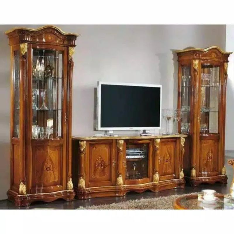BUFET TV JATI ALMARI HIAS MEWAH JEPARA FURNITURE