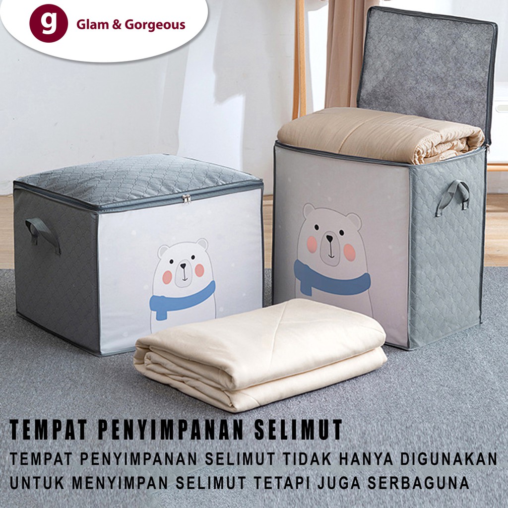 Kotak Penyimpanan Baju Selimut Mainan Serbaguna Storage Box Organizer TP008