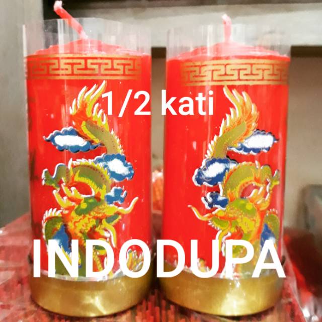 LILIN MERAH 1/2KATI NAGA