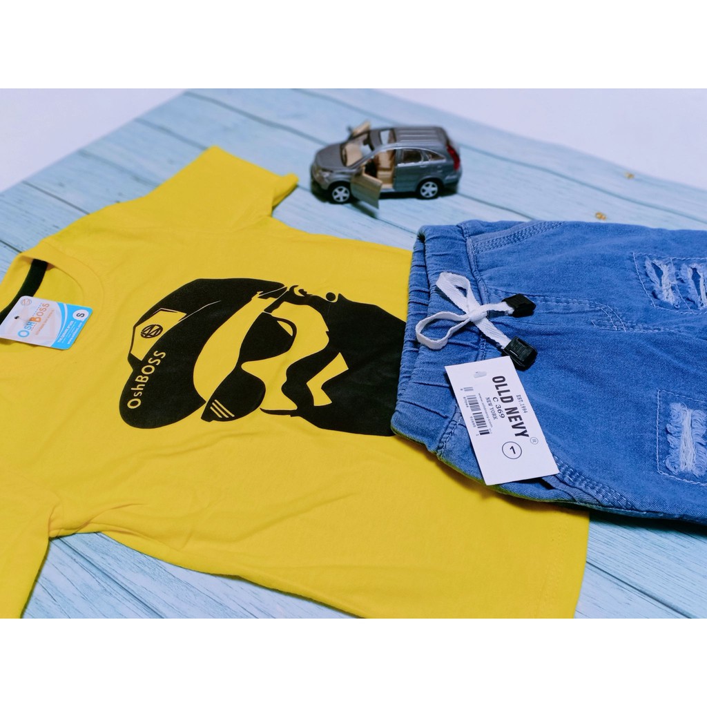 COD BAJU STELAN ANAK LAKI LAKI KAOS ABADI DAN CELANA JEAN RIPPED USIA 1-10 THN BAGIAN 1-6