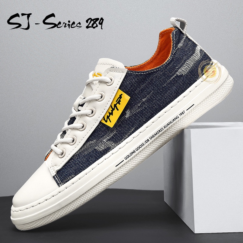 [NOOS] Sepatu Sneakers Pria Motif Jeans Buat Hangout Trendy Kualitas Import Premium -289