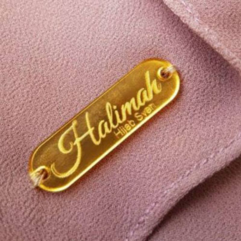 

MIN 10 PCS | LABEL HIJAB AKRILIK COSTUM | LABEL PRODUK AKRILIK COSTUM | LABEL PRODUK COSTUM
