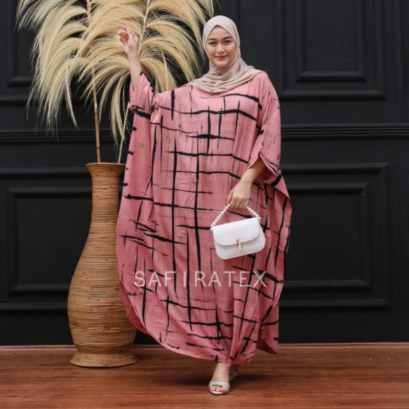 kaftan jumbo wanita casual / Gamis kaftan rayon premium casual - Salem