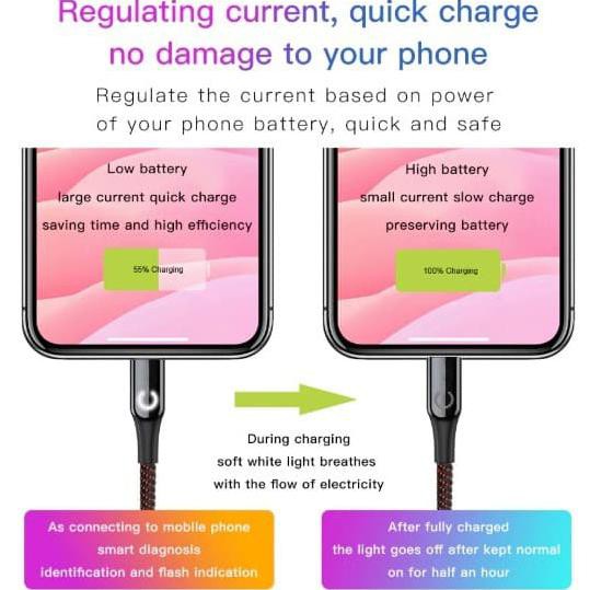 Murah Kabel Data Usb Type C Baseus Automatic Power-Off 1M 2.4A Type-C - Hitam Terlaris