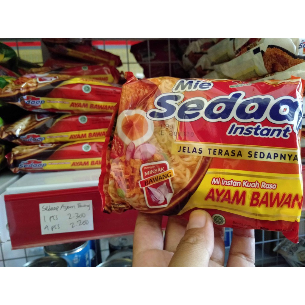 

Sedaap Sedap Mie Ayam Bawang Instan Per Pc