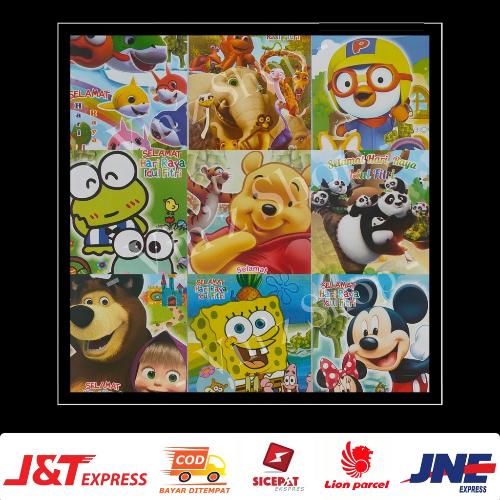 Amplop Kecil Warna/ Amplop Karakter / Amplop Kecil Motif / Amplop Lebaran Murah